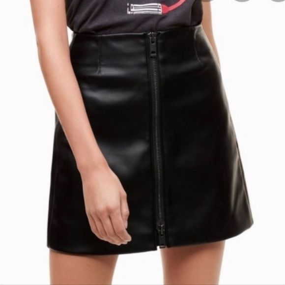 Aritzia Talula Faux Leather Skirt - Picture 2 of 6